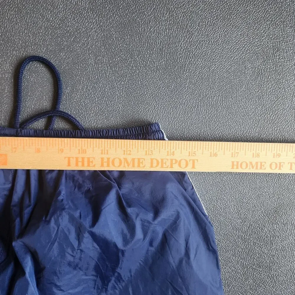 Vintage Adidas Navy Essential Three Striped Nylon Sweatpants Large
